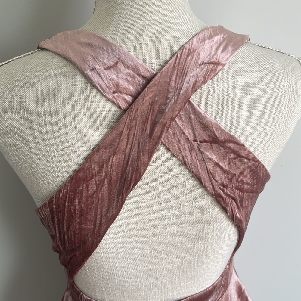 Mauve Velveteen Mini Skater Dress - Picture 8 of 12